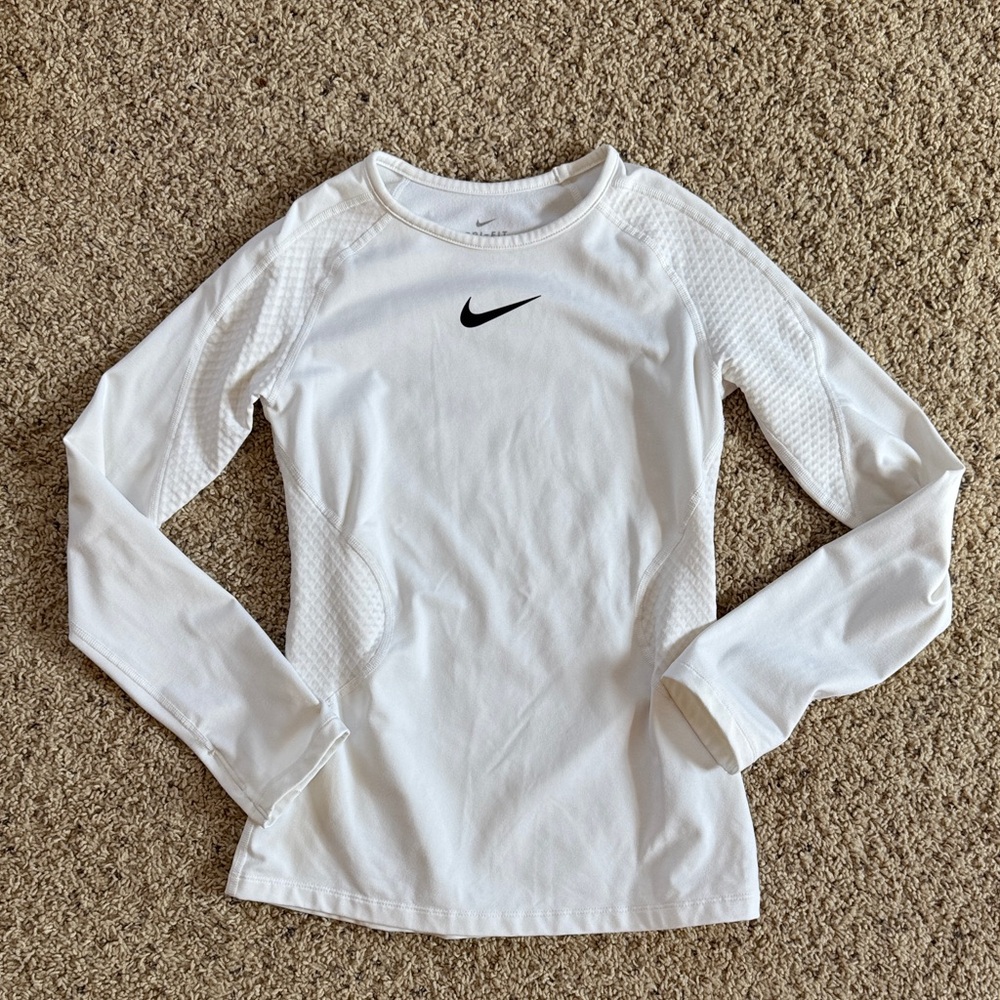 Nike White Long Sleeve Tee
